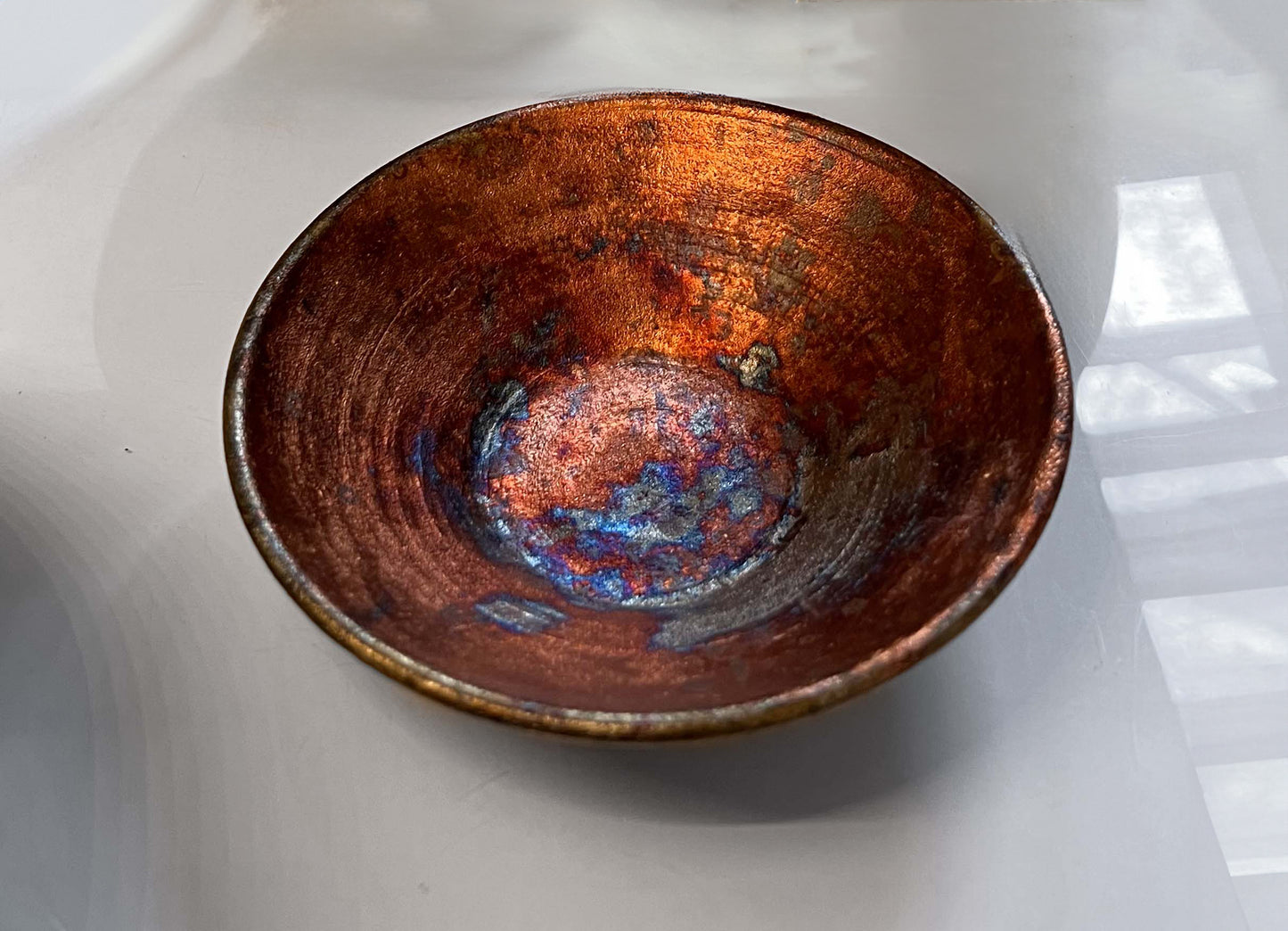 Small Metallic Raku Bowl