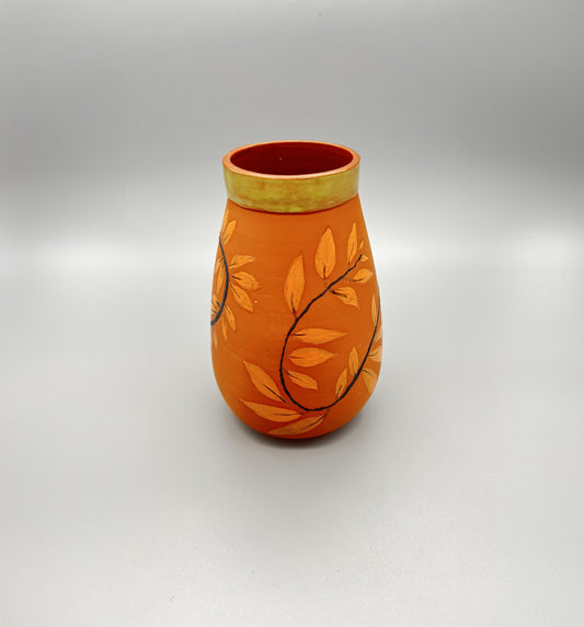 Medium Hand-Painted Terracotta Vase