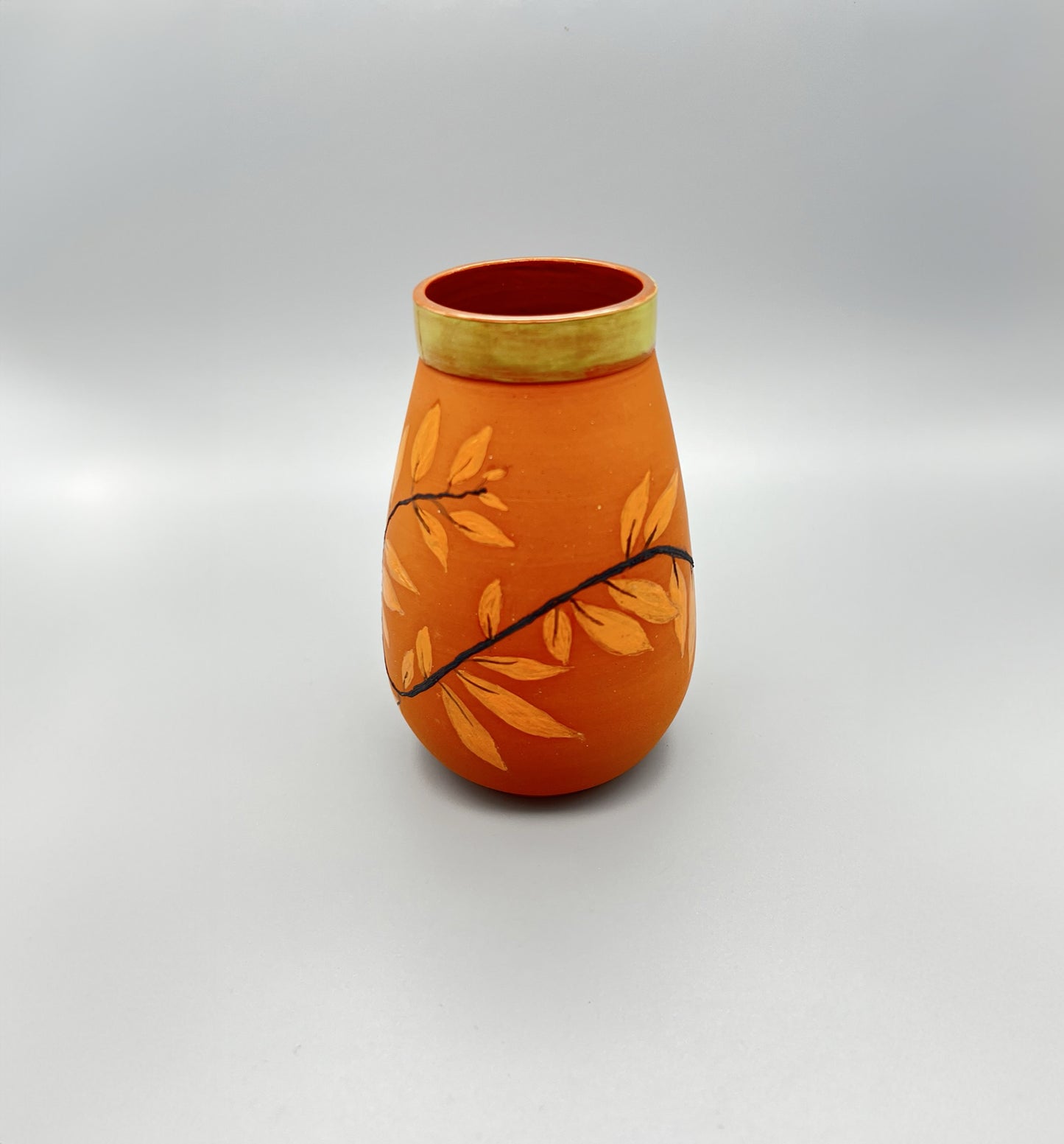 Medium Hand-Painted Terracotta Vase