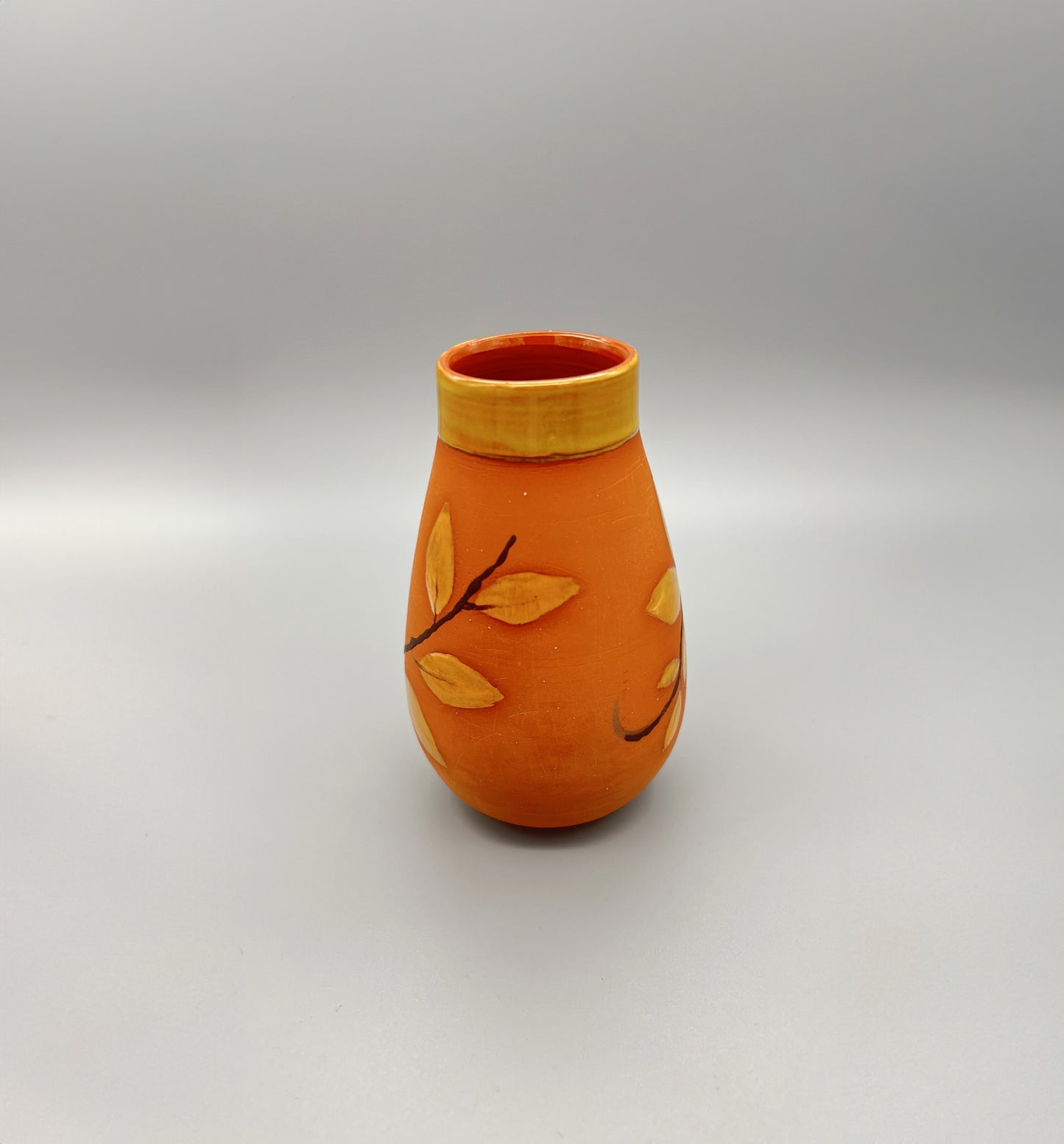 Small Hand-Painted Terracotta Vase