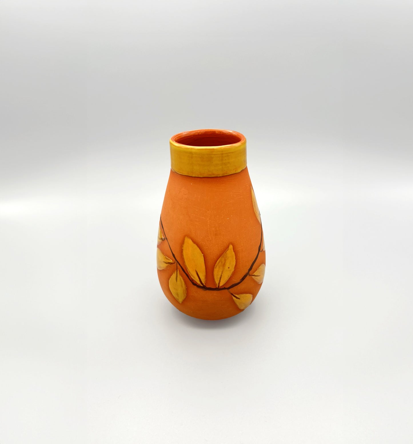 Small Hand-Painted Terracotta Vase